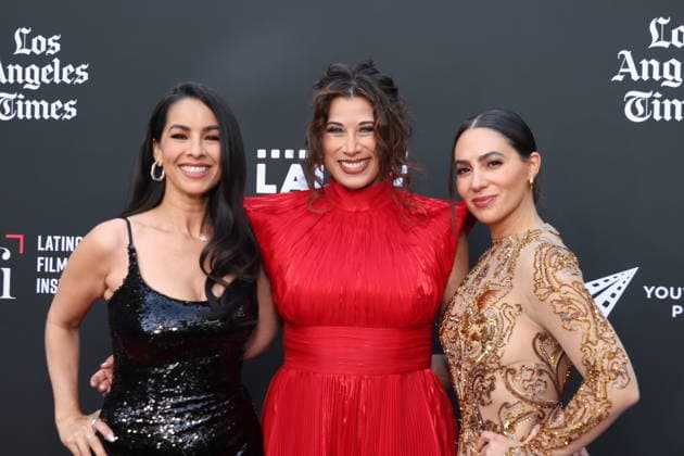 HOLLYWOOD, CALIFORNIA - MAY 27: Marta Mo ndez Cross, Virginia Novello and Valeria Maldonado at the 25th Edition of The Los Angeles Latino International Film Festival - Opening Night at TCL Chinese Theatre on May 27, 2026 in Hollywood, California. Credit: USA - ZUMAa123 20260527_zaa_a123_173 Copyright: xAdMediax