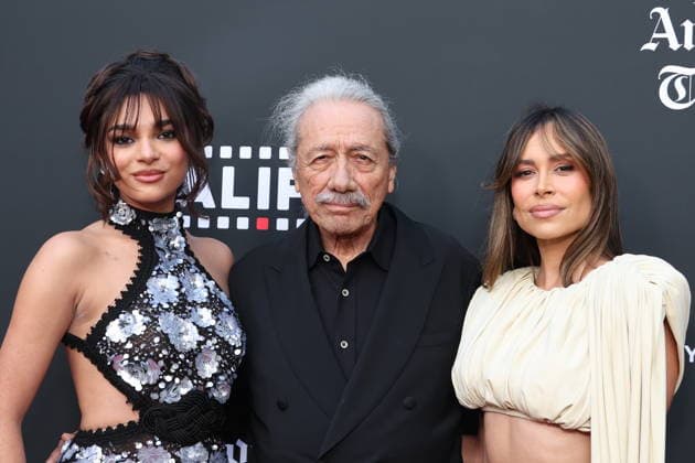 HOLLYWOOD, CALIFORNIA - MAY 27: Zulay Henao & and Edward James Olmos at the 25th Edition of The Los Angeles Latino International Film Festival - Opening Night at TCL Chinese Theatre on May 27, 2026 in Hollywood, California. Copyright: xAdMediax xMediaPunchx