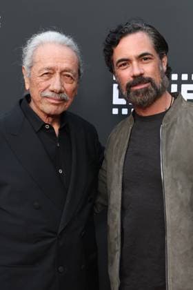 HOLLYWOOD, CALIFORNIA - MAY 27: Edward James Olmos and Danny Pino at the 25th Edition of The Los Angeles Latino International Film Festival - Opening Night at TCL Chinese Theatre on May 27, 2026 in Hollywood, California. Copyright: xAdMediax xMediaPunchx