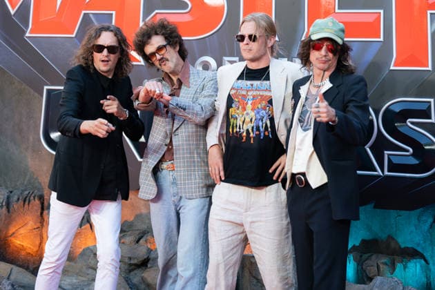 Masters Of The Universe UK Premiere in London, UK - 27 may 2026. Justin Hawkins, Frankie Poullain, Rufus Taylor and Dan Hawkins of The Darkness band attend the UK Premiere of Masters Of The Universe at Cineworld Leicester Square. London United Kingdom Copyright: xLounisxTiarx xSOPAxImagesx _DSC6572
