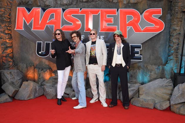 Masters of The Universe UK Premiere Arrivals at Cineworld, Leicester Square, London (L-R) - Dan Hawkins, Frankie Poullain, Rufus Tiger Taylor and Justin Hawkins of The Darkness attends The UK Premiere of Masters Of The Universe at Cineworld, Leicester Square, London, England, UK on Wednesday 27 May, 2026., Credit:Justin Ng Avalon UK, England, London, Cineworld, Leicester Square  Copyright: xJustinxNgx xAvalonx 1106055367