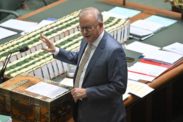 QUESTION TIME, Prime Minister Anthony Albanese during Question Time in the House of Representatives at Parliament House in Canberra, Thursday, May 28, 2026. ( NO ARCHIVING CANBERRA ACT AUSTRALIA  Copyright: xMICKxTSIKASx 20260528145988860577