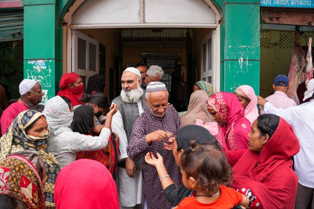 Eid al-Adha in Nepal LALITPUR, NEPAL-MAY 28: A Nepali Muslim offers money to people in need after Eid al-Adha prayers, also known as the Feast of Sacrifice, in Lalitpur, Nepal, on May 28, 2026. Muslims around the world celebrate Eid al-Adha as one of the most important festivals in the Islamic calendar, marked by prayers, family gatherings, and acts of charity. Sunil Pradhan Anadolu Lalitpur Nepal. Editorial use only. Please get in touch for any other usage.  Copyright: x2026xAnadoluxSunilxPradhanx