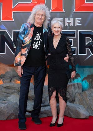 Brian May and Anita Dobson attends Masters Of The Universe UK Premiere at Cineworld Leicester Square in London, England. UK. Wednesday 27th May 2026. Copyright: xJamesxWarrenx ae7dj223