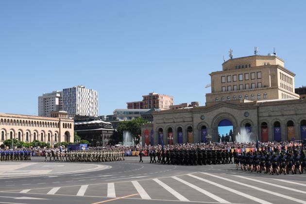 ARMENIA, YEREVAN - MAY 28, 2026: A military parade in Republic Square marks the 103rd anniversary of the First Armenian Republic. Alexander Patrin TASS  93122842