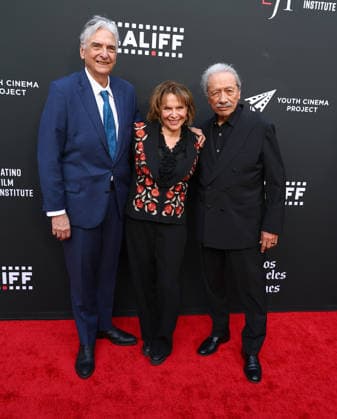 25th Edition Of The Los Angeles Latino International Film Festival - Opening Night HOLLYWOOD, LOS ANGELES, CALIFORNIA, USA - MAY 27: Gregory Nava, Barbara Martinez Jitner and Edward James Olmos arrive at the 25th Edition Of The Los Angeles Latino International Film Festival - Opening Night held at the TCL Chinese Theatre IMAX at Ovation Hollywood on May 27, 2026 in Hollywood, Los Angeles, California, United States. Hollywood TCL Chinese Theatre IMAX at Ovation Hollywood California United States Copyright: xImagexPressxAgencyx