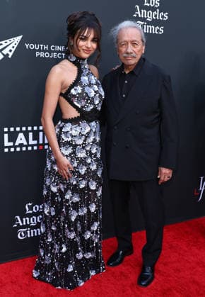 25th Edition Of The Los Angeles Latino International Film Festival - Opening Night HOLLYWOOD, LOS ANGELES, CALIFORNIA, USA - MAY 27: Paulina Chavez and Edward James Olmos arrive at the 25th Edition Of The Los Angeles Latino International Film Festival - Opening Night held at the TCL Chinese Theatre IMAX at Ovation Hollywood on May 27, 2026 in Hollywood, Los Angeles, California, United States. Hollywood TCL Chinese Theatre IMAX at Ovation Hollywood California United States Copyright: xImagexPressxAgencyx