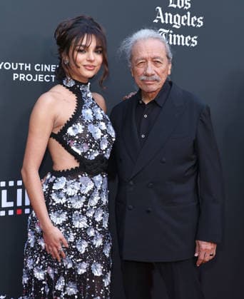 25th Edition Of The Los Angeles Latino International Film Festival - Opening Night HOLLYWOOD, LOS ANGELES, CALIFORNIA, USA - MAY 27: Paulina Chavez and Edward James Olmos arrive at the 25th Edition Of The Los Angeles Latino International Film Festival - Opening Night held at the TCL Chinese Theatre IMAX at Ovation Hollywood on May 27, 2026 in Hollywood, Los Angeles, California, United States. Hollywood TCL Chinese Theatre IMAX at Ovation Hollywood California United States Copyright: xImagexPressxAgencyx