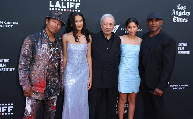 25th Edition Of The Los Angeles Latino International Film Festival - Opening Night HOLLYWOOD, LOS ANGELES, CALIFORNIA, USA - MAY 27: Robert Vargas and Edward James Olmos arrive at the 25th Edition Of The Los Angeles Latino International Film Festival - Opening Night held at the TCL Chinese Theatre IMAX at Ovation Hollywood on May 27, 2026 in Hollywood, Los Angeles, California, United States. Hollywood TCL Chinese Theatre IMAX at Ovation Hollywood California United States Copyright: xImagexPressxAgencyx