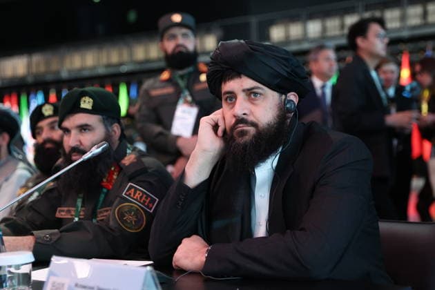 RUSSIA, MOSCOW REGION - MAY 28, 2026: Afghanistan s Defence Minister Mohammad Yaqoob (R front) attends the opening of the 14th International Meeting of High Representatives for Security Issues on the sidelines of the 1st International Security Forum. Valery Sharifulin TASS  93125156