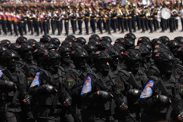 ARMENIA, YEREVAN - MAY 28, 2026: Servicemen march in formation during a military parade in Republic Square marking the 103rd anniversary of the First Armenian Republic. Alexander Patrin TASS  93125880