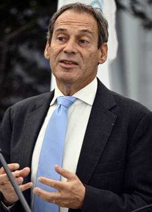 Thales Senior Vice President Europe Marc Darmon pictured during a visit to the Thales rocket systems production site in Herstal, on Thursday 28 May 2026. French aerospace and defence corporation Thales Group is presenting their SkyDefender missile defence system.  ERICxLALMAND 175247043