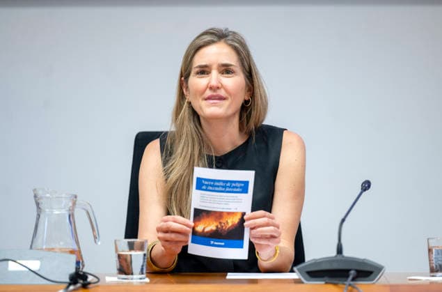 Aagesen presents the new forest fire danger index The Third Vice President and Minister for Ecological Transition and the Demographic Challenge, Sara Aagesen, during the presentation of the new forest fire danger index, at the State Meteorological Agency Aemet, on May 28, 2026, in Madrid Spain The visit of the Vice-President and Minister serves to present the operational improvements of the measurement system, designed to optimize the tasks of prevention, early warning and fire extinction before the beginning of the summer campaign throughout the national territory 28 MAY 2026 Madrid Madrid Madrid Spain  Copyright: xAlbertoxOrtegax 7556056