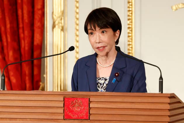 May 28, 2026, Tokyo, Japan: Japanese Prime Minister Sanae Takaichi speaks during a joint press conference with Philippine President Ferdinand Marcos Jr. (not in picture) at the Akasaka Palace State Guest House in Tokyo. Tokyo Japan - ZUMAm191 20260528_aap_m191_009 Copyright: xRodrigoxReyesxMarinx