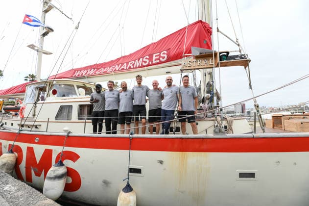 Óscar Camps and social representatives explain in Gran Canaria the details of the trip of the Open Arms boat to Cuba Open Arms boat with humanitarian aid that will depart to Cuba, on May 28th, 2026, in Gran Canaria Canary Islands, Spain The meeting has the participation of the founder of Open Arms together with members of the Cabildo de Gran Canaria, the Red de Solidaridad Canario Cubana and the trade union CCOO with the aim of coordinating the transfer of essential food and medical supplies destined to alleviate the social situation of the civilian population on the Caribbean island 28 MAY 2026 Europa Press Canarias 28 05 2026 Gran Canaria Canarias Gran Canaria Canaria Gran Canaria Canarias Spain  Copyright: xEuropaxPressxCanariasx 7556335