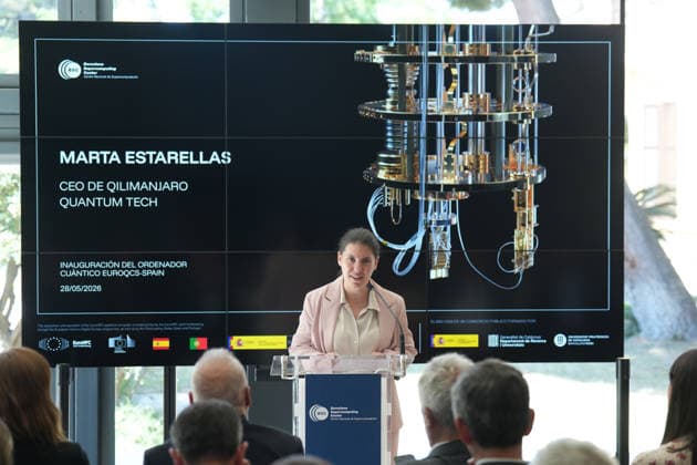 The Barcelona Supercomputing Center presents the MareNostrum Ona quantum computer in Barcelona The ceo of Qilimajaro Quantum Tech, Marta Estarellas, during the official presentation ceremony and subsequent attention to the media, at the facilities of the Plaza Eusebi Güell, on May 28, 2026, in Barcelona, Catalonia Spain The technical and institutional meeting brings together the Minister of Research of the Generalitat, the Secretaries of State for Science and Digitalization, the Director of the BSC and the Rector of the UPC to present the operational capabilities of this advanced computing infrastructure, a milestone that reinforces the scientific leadership of the region in the development of technological sovereignty and European quantum  Copyright: xDavidxZorrakinox 7556360