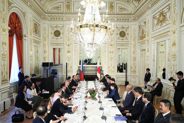 Japan s Prime Minister Sanae Takaichi - Philippines President Ferdinand Marcos Jr. meeting in Tokyo TOKYO, JAPAN - MAY 28: (---EDITORIAL USE ONLY – MANDATORY CREDIT - KIYOSHI OTA POOL BLOOMBERG - NO MARKETING NO ADVERTISING CAMPAIGNS - DISTRIBUTED AS A SERVICE TO CLIENTS----) Japan s Prime Minister Sanae Takaichi meets with Philippines President Ferdinand Marcos Jr. during a summit meeting at the Akasaka Palace state guest house in Tokyo, Japan, on May 28, 2026. Kiyoshi Ota Anadolu Tokyo Japan. Editorial use only. Please get in touch for any other usage.  Copyright: x2026xAnadoluxKiyoshixOtax