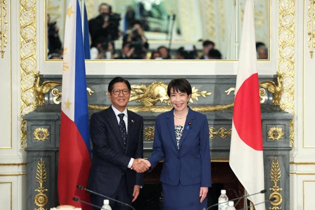 Japan s Prime Minister Sanae Takaichi - Philippines President Ferdinand Marcos Jr. meeting in Tokyo TOKYO, JAPAN - MAY 28: (---EDITORIAL USE ONLY – MANDATORY CREDIT - KIYOSHI OTA POOL BLOOMBERG - NO MARKETING NO ADVERTISING CAMPAIGNS - DISTRIBUTED AS A SERVICE TO CLIENTS----) Japan s Prime Minister Sanae Takaichi meets with Philippines President Ferdinand Marcos Jr. during a summit meeting at the Akasaka Palace state guest house in Tokyo, Japan, on May 28, 2026. Kiyoshi Ota Anadolu Tokyo Japan. Editorial use only. Please get in touch for any other usage.  Copyright: x2026xAnadoluxKiyoshixOtax