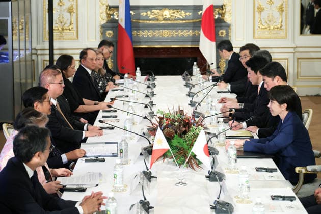 Japan s Prime Minister Sanae Takaichi - Philippines President Ferdinand Marcos Jr. meeting in Tokyo TOKYO, JAPAN - MAY 28: (---EDITORIAL USE ONLY – MANDATORY CREDIT - KIYOSHI OTA POOL BLOOMBERG - NO MARKETING NO ADVERTISING CAMPAIGNS - DISTRIBUTED AS A SERVICE TO CLIENTS----) Japan s Prime Minister Sanae Takaichi meets with Philippines President Ferdinand Marcos Jr. during a summit meeting at the Akasaka Palace state guest house in Tokyo, Japan, on May 28, 2026. Kiyoshi Ota Anadolu Tokyo Japan. Editorial use only. Please get in touch for any other usage.  Copyright: x2026xAnadoluxKiyoshixOtax
