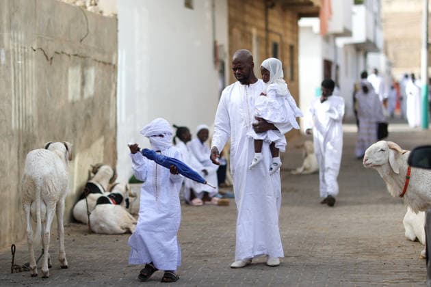 Eid al-Adha prayer on the beach in Dakar DAKAR, SENEGAL - MAY 28: Followers of the Layene order perform the Eid al-Adha prayer dressed in white on the beach in Dakar, Senegal where the first day of Eid al-Adha is being observed today on May 28, 2026. In the Yoff district of the capital Dakar, thousands gathered on the beach around the tomb of Seydina Limamou Laye, the founder of the Layene order, for the Eid prayer. Cem Ozdel Anadolu Dakar Senegal. Editorial use only. Please get in touch for any other usage.  Copyright: x2026xAnadoluxCemxOzdelx