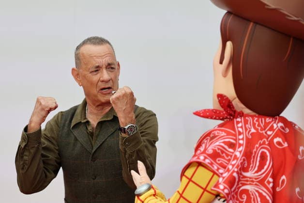 . 28 05 2026. London, United Kingdom. Tom Hanks arriving at the Toy Story 5 UK launch event in London.  xStephenxLockx xi-Imagesx IIM-26793-0013