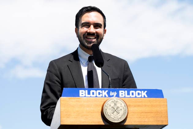 May 28, 2026, Queens, New York, United States: New York City Mayor ZOHRAN MAMDANI (D) speaking at a press conference about housing in Whitey Ford Field in Queens, New York. Queens United States - ZUMAb161 20260528_aap_b161_015 Copyright: xMichaelxBrochsteinx