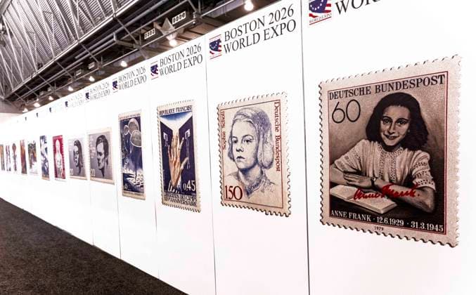 May 28, 2026 - Boston, Massachusetts, USA - Held once every ten years, the Boston 2026 World Expo attracts thousands of stamp collectors with its dealers, displays and presentations about the hobby and business of philately. Boston USA - ZUMAce6_ 20260528_zaf_ce6_010 Copyright: xBrianxCahnx
