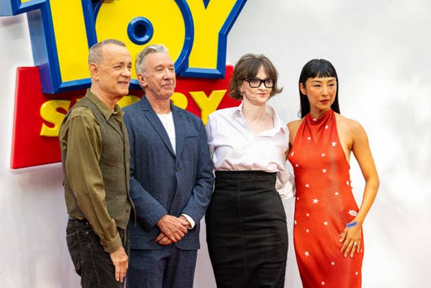 Toy Story 5 UK Launch Event at Odeon Luxe Leicster Square in London, UK, 28 May 2026 Tom Hanks, Tim Allen, Joan Cusack and Greta Lee at Toy Story 5 UK Launch Event Odeon Luxe Leicester Square, London, UK, 28 May 2026, Credit:Liam Daysh-Holmes Avalon  Copyright: xLiamxDaysh-Holmesx xAvalonx 1106331966