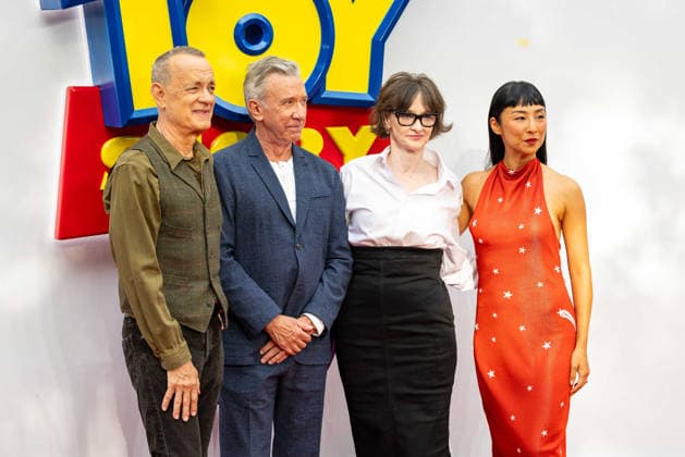 Toy Story 5 UK Launch Event at Odeon Luxe Leicster Square in London, UK, 28 May 2026 Tom Hanks, Tim Allen, Joan Cusack and Greta Lee at Toy Story 5 UK Launch Event Odeon Luxe Leicester Square, London, UK, 28 May 2026, Credit:Liam Daysh-Holmes Avalon  Copyright: xLiamxDaysh-Holmesx xAvalonx 1106332101