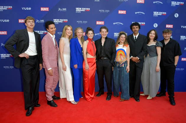 Jonathan Kriener, Joshua Kantara, Leonie Brill, Kya-Celina Barucki, Derya Akyol, Giulio Brizzi, Christina Schindler, Langston Uibel, Alison Kuhn und Marc Philip Ginolas bei der Verleihung der Bunte New Faces Awards Film 2026 im Delphi Filmpalast. Berlin, 28.05.2026 *** Jonathan Kriener, Joshua Kantara, Leonie Brill, Kya Celina Barucki, Derya Akyol, Giulio Brizzi, Christina Schindler, Langston Uibel, Alison Kuhn and Marc Philip Ginolas at the presentation of the Bunte New Faces Awards Film 2026 at the Delphi Filmpalast Berlin, 28 05 2026 Foto:xM.xBehrensx xFuturexImagex new_faces_6531