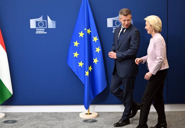 Peter Magyar meets Ursula von der Leyen in Brussels BRUSSELS, BELGIUM - MAY 29: Hungarian Prime Minister Peter Magyar (L) meets with European Commission President Ursula von der Leyen (R) in Brussels, Belgium, on May 29, 2026. Dursun Aydemir Anadolu Brussels Belgium. Editorial use only. Please get in touch for any other usage.  Copyright: x2026xAnadoluxDursunxAydemirx