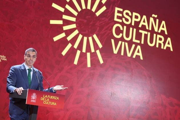 Sánchez presents the National Plan of Cultural Action Abroad The President of the Government, Pedro Sánchez, during the presentation of the National Plan of Cultural Action Abroad, at the Cervantes Institute, on May 29, 2026, in Madrid Spain This plan aims to promote the internationalization of Spanish culture and heritage through three basic axes the defense of cultural rights and access to culture as a global public good the development of Spanish cultural diplomacy as a tool for peace, and the promotion of our cultural and creative industries in foreign markets MAY 29, 2026 Madrid Madrid Madrid Spain  Copyright: xEduardoxParrax 7558542