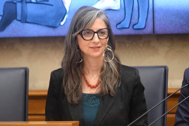 IPA85160389 - Rome Senate presentation of UN special rapporteur s report on the occupied Palestinian territories, pictured is Francesca Albanese  Copyright: xSTEFANOxCAROFEIx xSTEFANOxCAROFEIx xFOTOGRAMMAx 85160389