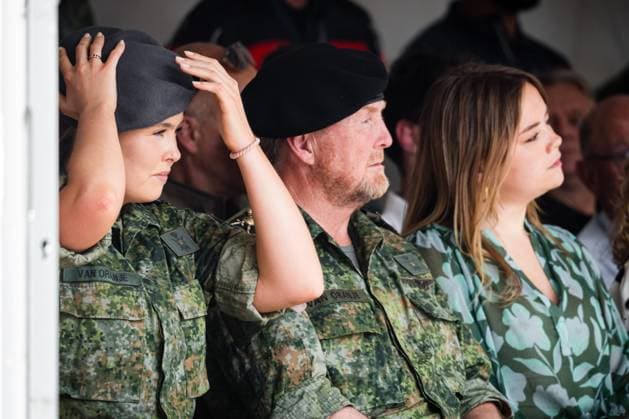 breda, The Netherlands, 2026-05-29 15:24:53 BREDA, 29-05-2026, Breda Barracks. Queen Maxima has received her beret after successfully completing reservist training with the Royal Netherlands Army. She is doing this because the security of the Netherlands can no longer be taken for granted. Upon completion of her training, she will attain the rank of Lieutenant Colonel. PHOTO: NLBeeld Pool Rob Engelaar Credit: NL Beeld Patrick van Emst  Copyright: xx x