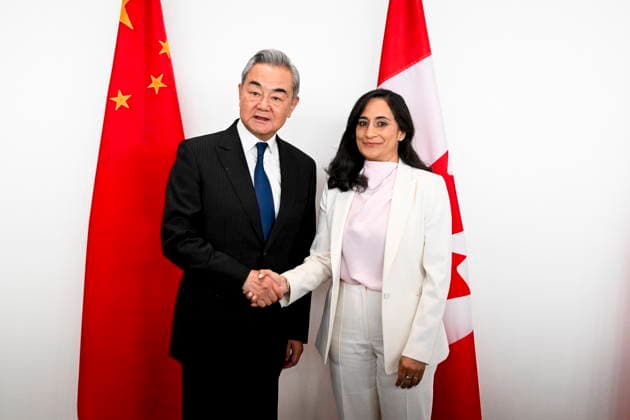 May 29, 2026, Ottawa, On, Canada: Minister of Foreign Affairs Anita Anand meets with the Foreign Minister of China Wang Yi at Global Affairs Canada in Ottawa, on Friday, May 29, 2026. Ottawa Canada  - ZUMAc35_ 20260529_zaf_c35_003 Copyright: xSpencerxColbyx