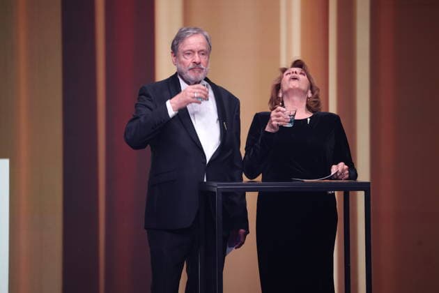 DEUTSCHER FILMPREIS 2026 - SHOW Senta Berger & Michael Wittenborn Laudatoren BESTE WEIBLICHE NEBENROLLE bei der Verleihung DEUTSCHER FILMPREIS 2026 in Berlin *** GERMAN FILM AWARD 2026 SHOW Senta Berger Michael Wittenborn Laudators BEST FEMALE NEBENROLLE at the GERMAN FILM AWARD 2026 ceremony in Berlin Copyright: xEventpressxFuhrx