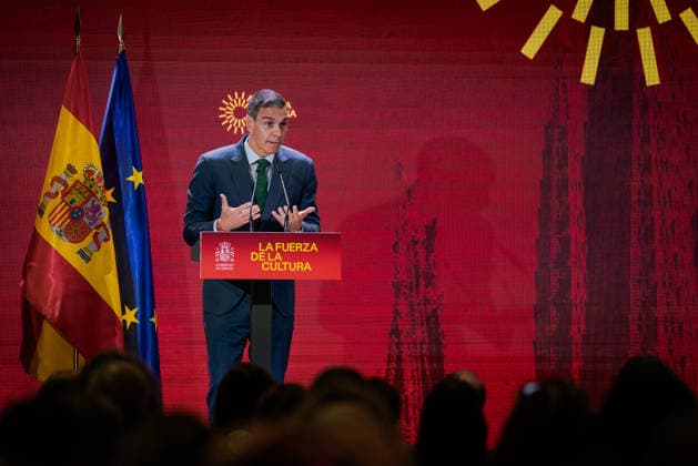 Spanish Prime Minister Pedro Sanchez presents the 2026–2028 National Cultural Action Plan Abroad in Madrid - 29 May. Spanish Prime Minister, Pedro Sánchez presents the 2026–2028 National Cultural Action Plan Abroad, a strategy aimed at helping Spanish cultural industries expand into new markets and strengthen their international presence. The plan aims to help Spanish cultural industries expand internationally, strengthen the global presence of Spanish and co-official languages, and focus efforts on key regions such as Asia, Latin America, and the United States. Madrid Spain Copyright: xGuillermoxGutierrezxCarrascalx xSOPAxImagesx 2026_05_29_Pedro Sanchez_Cultura_15