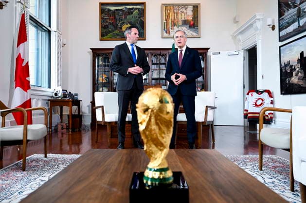 May 29, 2026, Ottawa, On, Canada: Prime Minister Mark Carney, right, speaks as he meets with Yukon Premier Currie Dixon at his office in Ottawa, on Friday, May 29, 2026. Ottawa Canada  - ZUMAc35_ 20260529_zaf_c35_056 Copyright: xSpencerxColbyx
