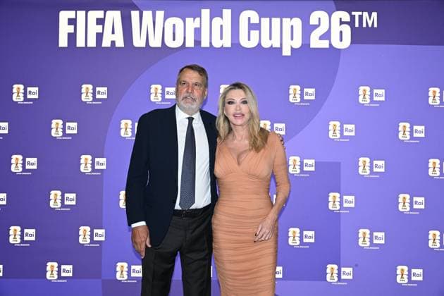 IPA85167123 - Rome : Olympic Stadium Press Room . FIFA World Cup 2026 Presentation . In the photo : Marco Tardelli,Paola Ferrari  Copyright: xMaurizioxD Avanzox xMaurizioxDxAvanzox 85167123