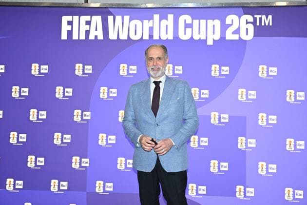 IPA85167213 - Rome : Olympic Stadium Press Room . FIFA World Cup 2026 presentation . In the photo : Giampaolo Rossi  Copyright: xMaurizioxD Avanzox xMaurizioxDxAvanzox 85167213