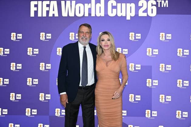 IPA85167115 - Rome : Olympic Stadium Press Room . FIFA World Cup 2026 Presentation . In the photo : Marco Tardelli,Paola Ferrari  Copyright: xMaurizioxD Avanzox xMaurizioxDxAvanzox 85167115
