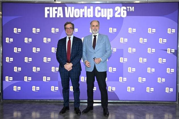 IPA85167218 - Rome : Olympic Stadium Press Room . FIFA World Cup 2026 presentation . In the photo : Marco Lollobrigida,Giampaolo Rossi  Copyright: xMaurizioxD Avanzox xMaurizioxDxAvanzox 85167218