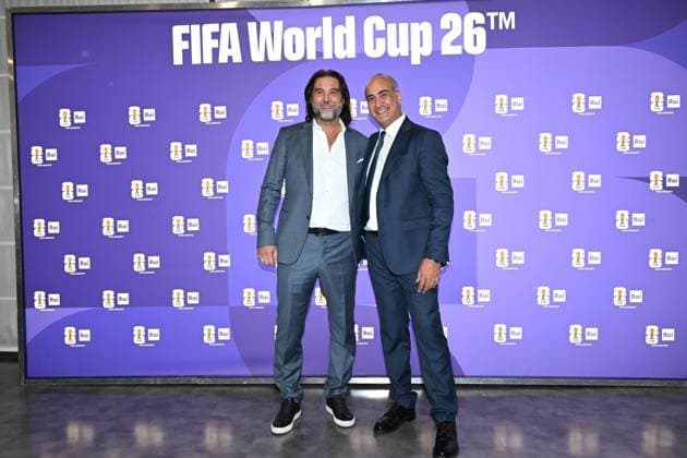 IPA85167234 - Rome : Olympic Stadium Press Room . FIFA World Cup 2026 presentation . In the photo : Lele Adani,Giuseppe Galati  Copyright: xMaurizioxD Avanzox xMaurizioxDxAvanzox 85167234