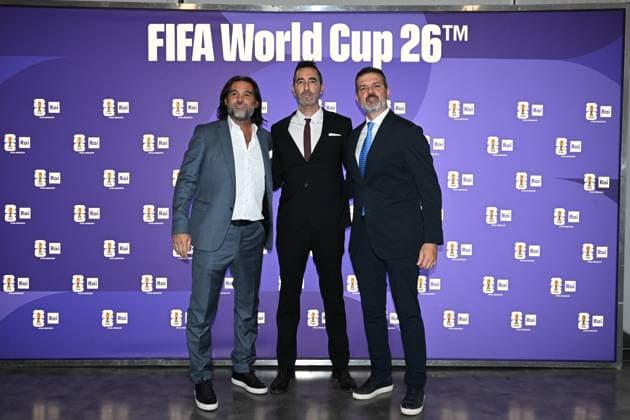 IPA85166947 - Rome : Olympic Stadium Press Room . Presentation FIFA World Cup 2026 . In the photo : Lele Adani,Alessandro Antinelli,Andrea Stramaccioni  Copyright: xMaurizioxD Avanzox xMaurizioxDxAvanzox 85166947