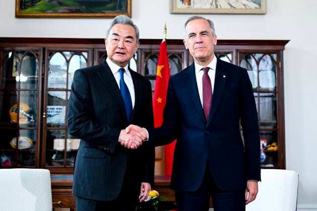 May 29, 2026, Ottawa, On, Canada: Prime Minister Mark Carney, right, meets with Foreign Minister of China Wang Yi in his office in Ottawa, on Friday, May 29, 2026. Ottawa Canada  - ZUMAc35_ 20260529_zaf_c35_077 Copyright: xSpencerxColbyx