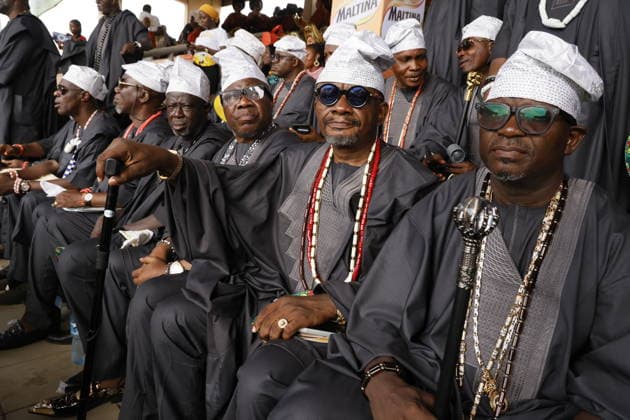 Ojude Oba Festival brings colorful celebrations to Ogun State in Nigeria OGUN STATE, NIGERIA - MAY 29: Traditional Ojude Oba Festival held takes place in honor of the Awujale, the traditional ruler of the Ijebu Kingdom, with residents filling the streets in vibrant traditional attire, in Ogun State in southwestern Nigeria, on May 29, 2026. The festival, symbolizing cultural identity, unity, and togetherness, features music and dancing as participants from different age and social groups join the celebrations. Emmanuel Osodi Anadolu Ogun Nigeria. Editorial use only. Please get in touch for any other usage.  Copyright: x2026xAnadoluxEmmanuelxOsodix