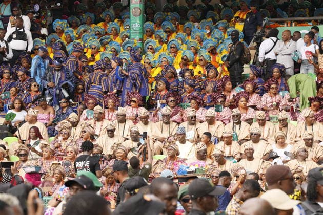 Ojude Oba Festival brings colorful celebrations to Ogun State in Nigeria OGUN STATE, NIGERIA - MAY 29: Traditional Ojude Oba Festival held takes place in honor of the Awujale, the traditional ruler of the Ijebu Kingdom, with residents filling the streets in vibrant traditional attire, in Ogun State in southwestern Nigeria, on May 29, 2026. The festival, symbolizing cultural identity, unity, and togetherness, features music and dancing as participants from different age and social groups join the celebrations. Emmanuel Osodi Anadolu Ogun Nigeria. Editorial use only. Please get in touch for any other usage.  Copyright: x2026xAnadoluxEmmanuelxOsodix