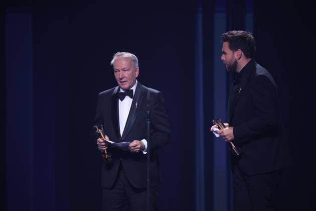 DEUTSCHER FILMPREIS 2026 - SHOW Thomas Wöbke und Philipp Trauer - BERND EICHINGER PREIS bei der Verleihung DEUTSCHER FILMPREIS 2026 in Berlin *** GERMAN FILM AWARD 2026 SHOW Thomas Wöbke and Philipp Trauer BERND EICHINGER PRIZE at the GERMAN FILM AWARD 2026 ceremony in Berlin Copyright: xEventpressxFuhrx
