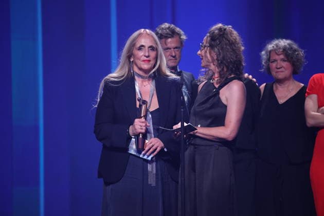 DEUTSCHER FILMPREIS 2026 - SHOW SIRI HUSTVEDT DANCE AROUND THE SELF Produktion: Irene Höfer âˆ™ Medea Film Factory, Dschoint Ventschr Filmproduktion, Regie: Sabine Lidl - BESTER DOKUMENTARFILM bei der Verleihung DEUTSCHER FILMPREIS 2026 in Berlin *** GERMAN FILM AWARD 2026 SHOW SIRI HUSTVEDT DANCE AROUND THE SELF Production Irene Höfer âˆ™ Medea Film Factory, Dschoint Ventschr Filmproduktion, Director Sabine Lidl BEST DOCUMENTARY FILM at the GERMAN FILM AWARD 2026 ceremony in Berlin Copyright: xEventpressxFuhrx