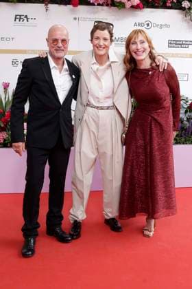 29.05.2026, Christian Berkel, Vicky Krieps, Andrea Sawatzki, bei der Verleihung des Deutscher Filmpreis, 2026, Lola, in Berlin, Roter Teppich, *** 29 05 2026, Christian Berkel, Vicky Krieps, Andrea Sawatzki, at the German Film Award ceremony, 2026, Lola, in Berlin, Red Carpet,